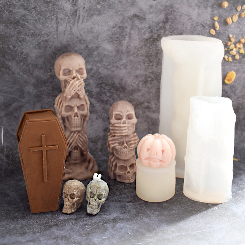 3D Skull Pumpkin Silicone Cand - Resin Craft Ideas のレビューと価格