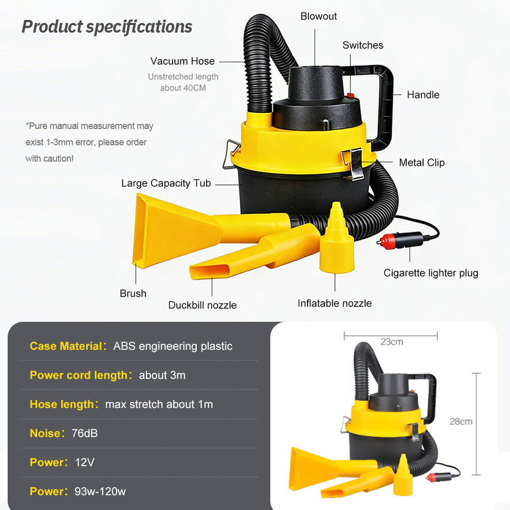 12V Portable Canister Car Vacu - Vacuum Chamber Small のレビューと価格