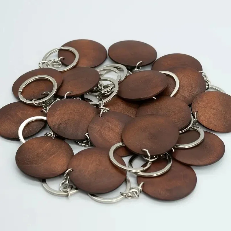 10Pcs Wooden Keychains Vintage - Wood Ring Blank のレビューと価格