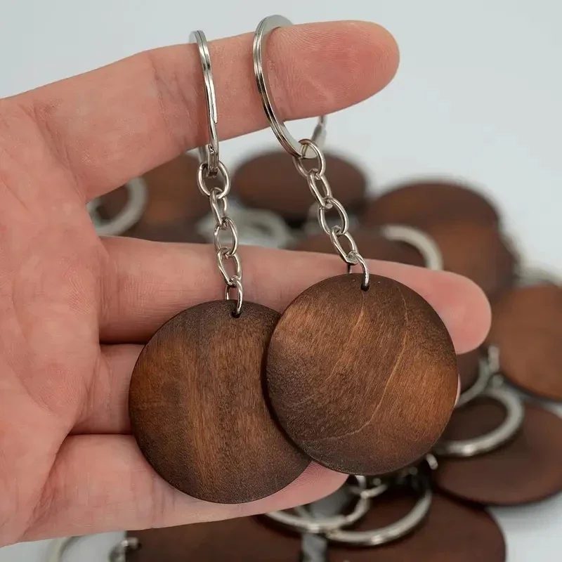 10Pcs Wooden Keychains Vintage - Wood Ring Blank のレビューと価格