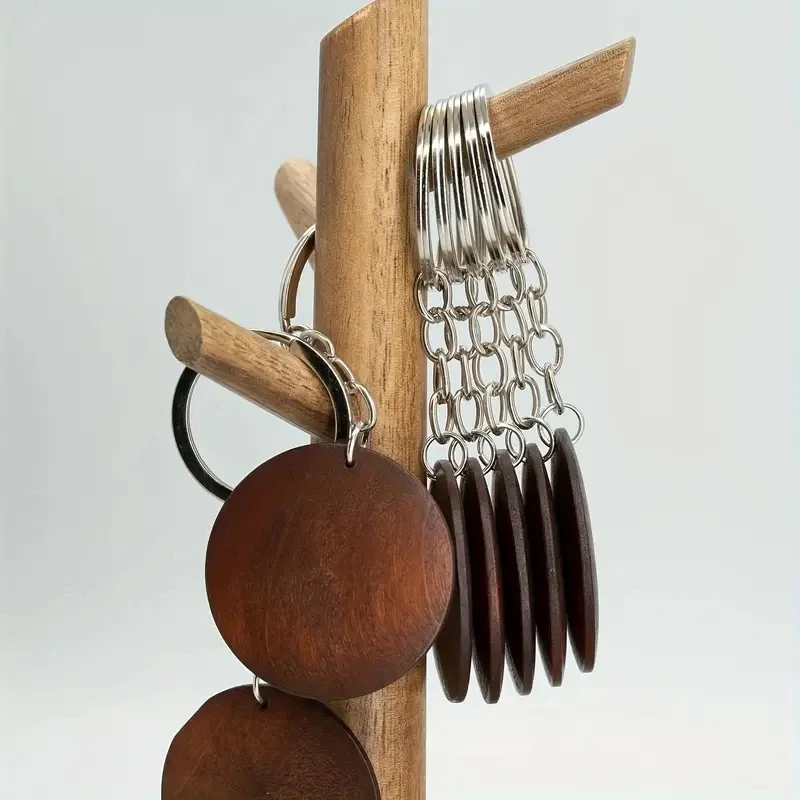 10Pcs Wooden Keychains Vintage - Wood Ring Blank のレビューと価格