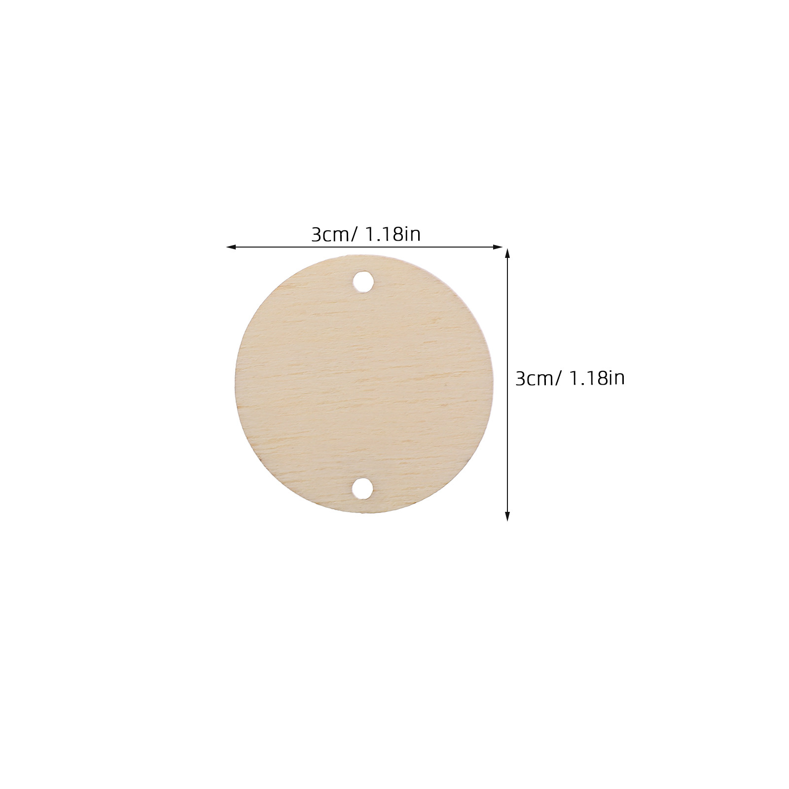 100Pcs Round Wood Chips Calend - Wood Ring Blank のレビューと価格