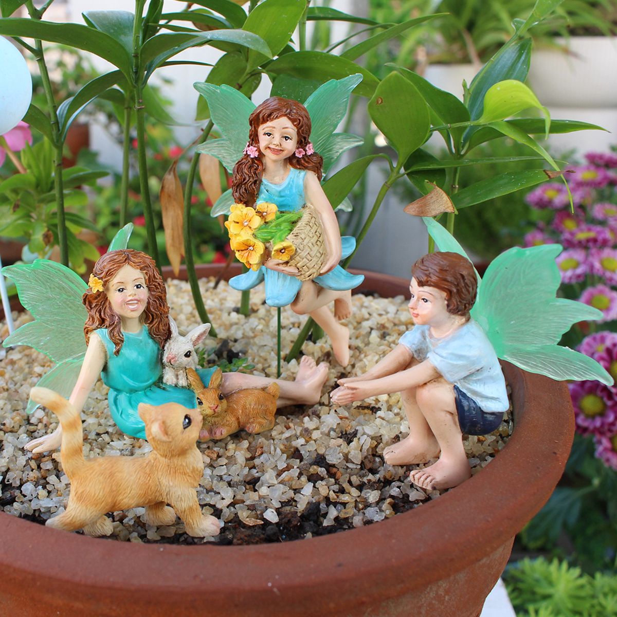 4pc Flower Fairy and Animal Pa - Resin Craft Material のレビューと価格
