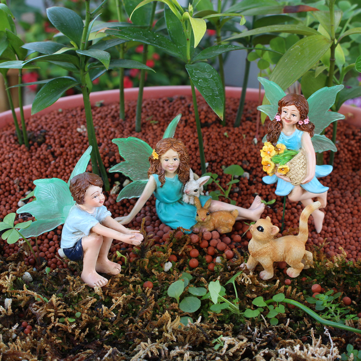 4pc Flower Fairy and Animal Pa - Resin Craft Material のレビューと価格