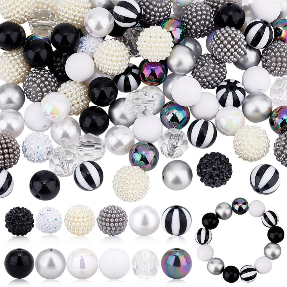 106pcs Chunky Beads 12 Styles  - Crafting Resin のレビューと価格