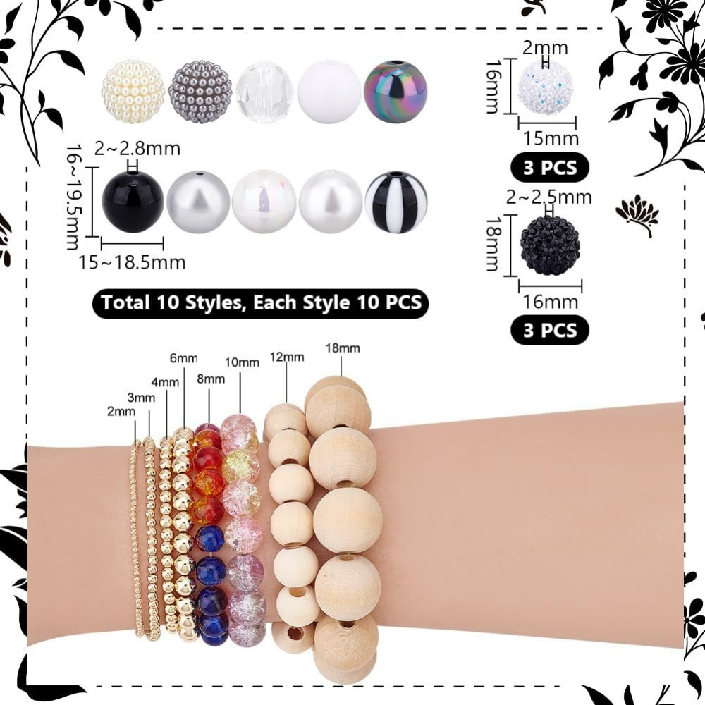 106pcs Chunky Beads 12 Styles  - Crafting Resin のレビューと価格
