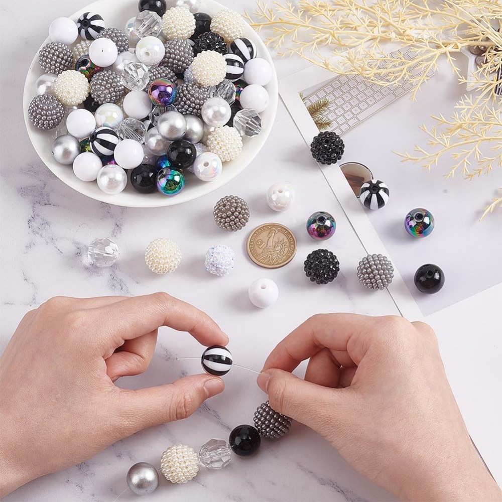 106pcs Chunky Beads 12 Styles  - Crafting Resin のレビューと価格