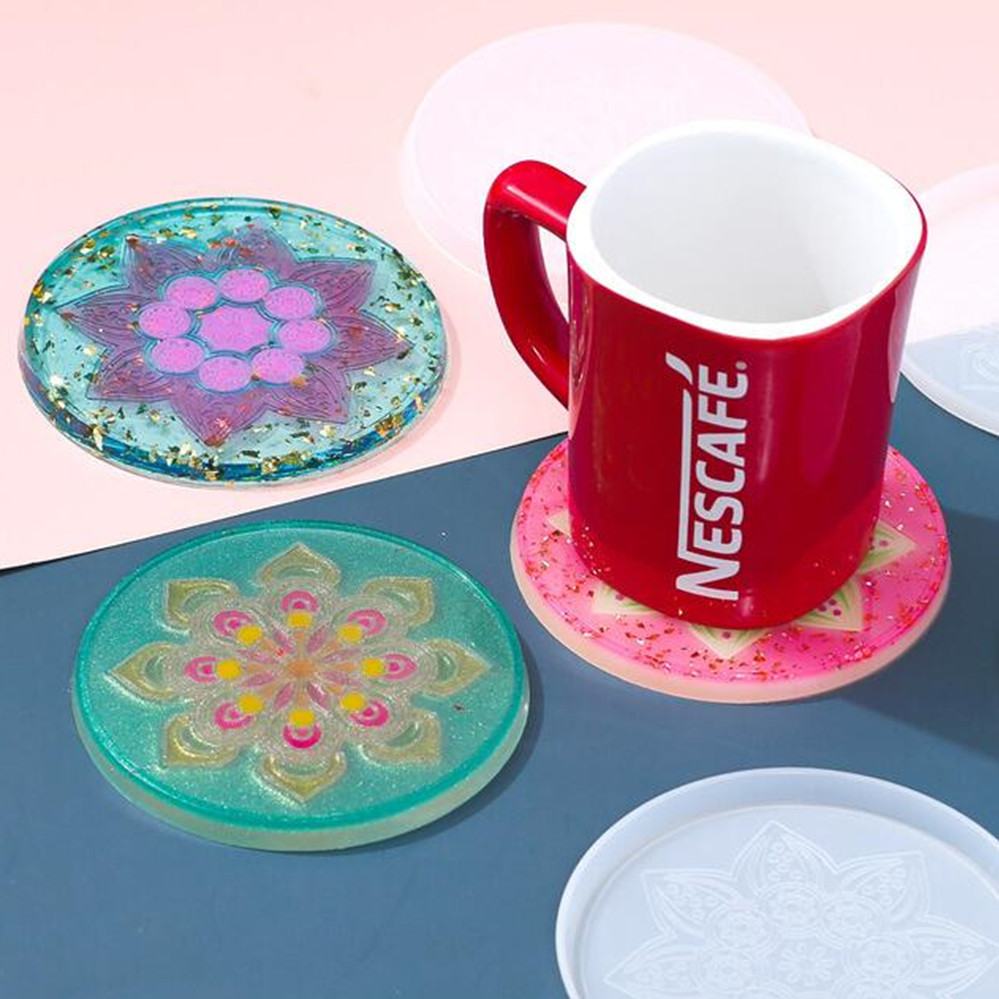 1Pcs Round Coaster Resin Silic - Coaster Mold Round のレビューと価格