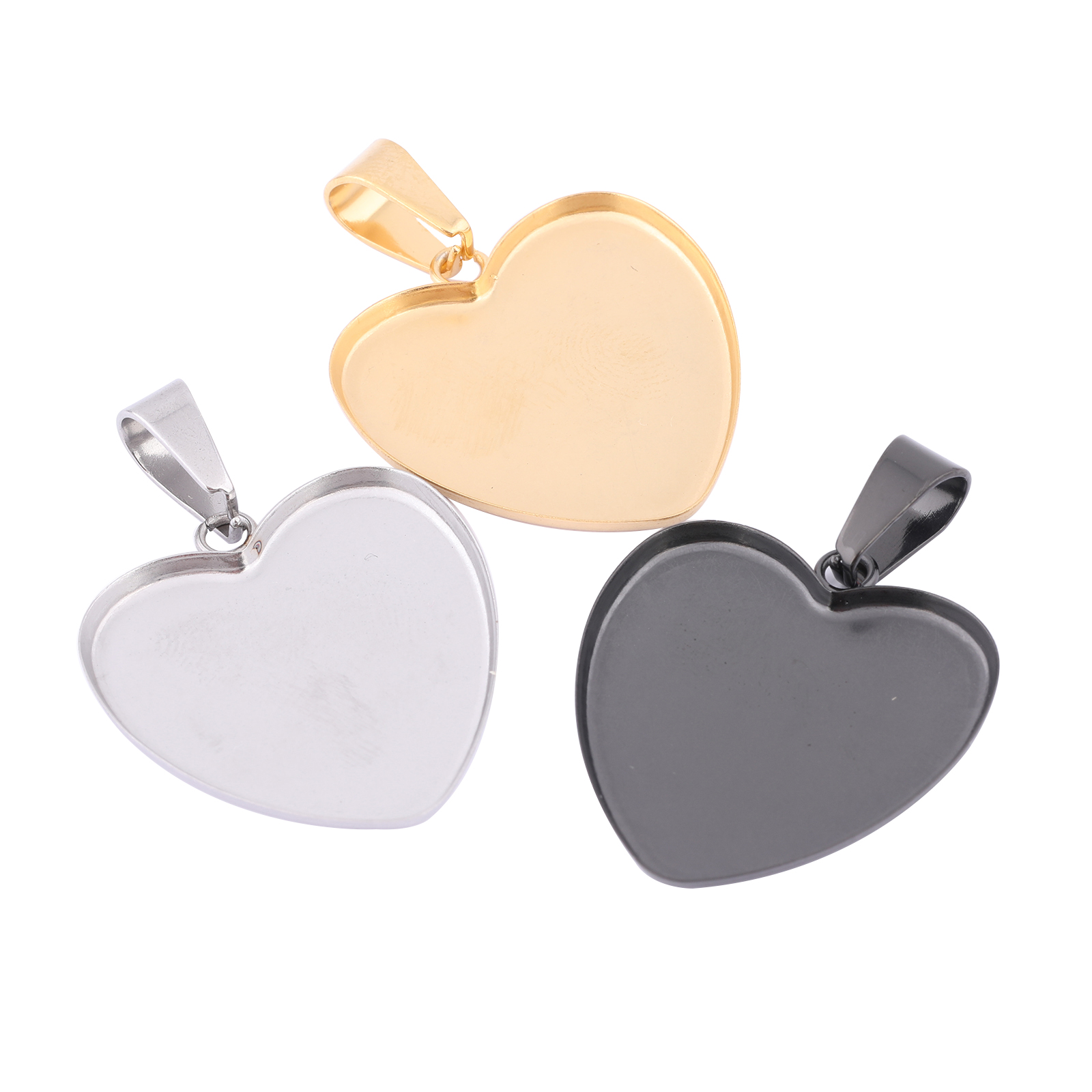 10pcs Stainless Steel Gold Pla - Bezels Set Pendant のレビューと価格
