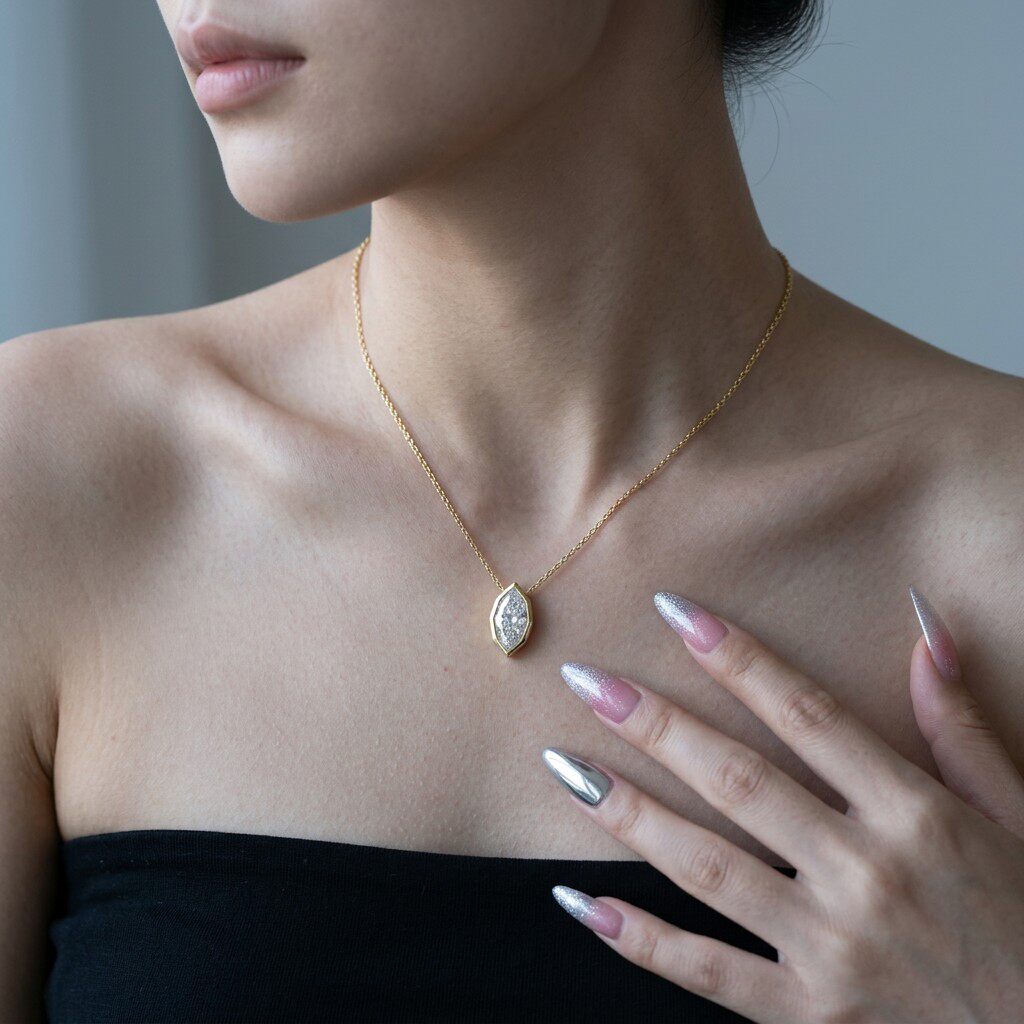 3Carat Bezel Set Marquise Cut  - Bezels Set Pendant のレビューと価格