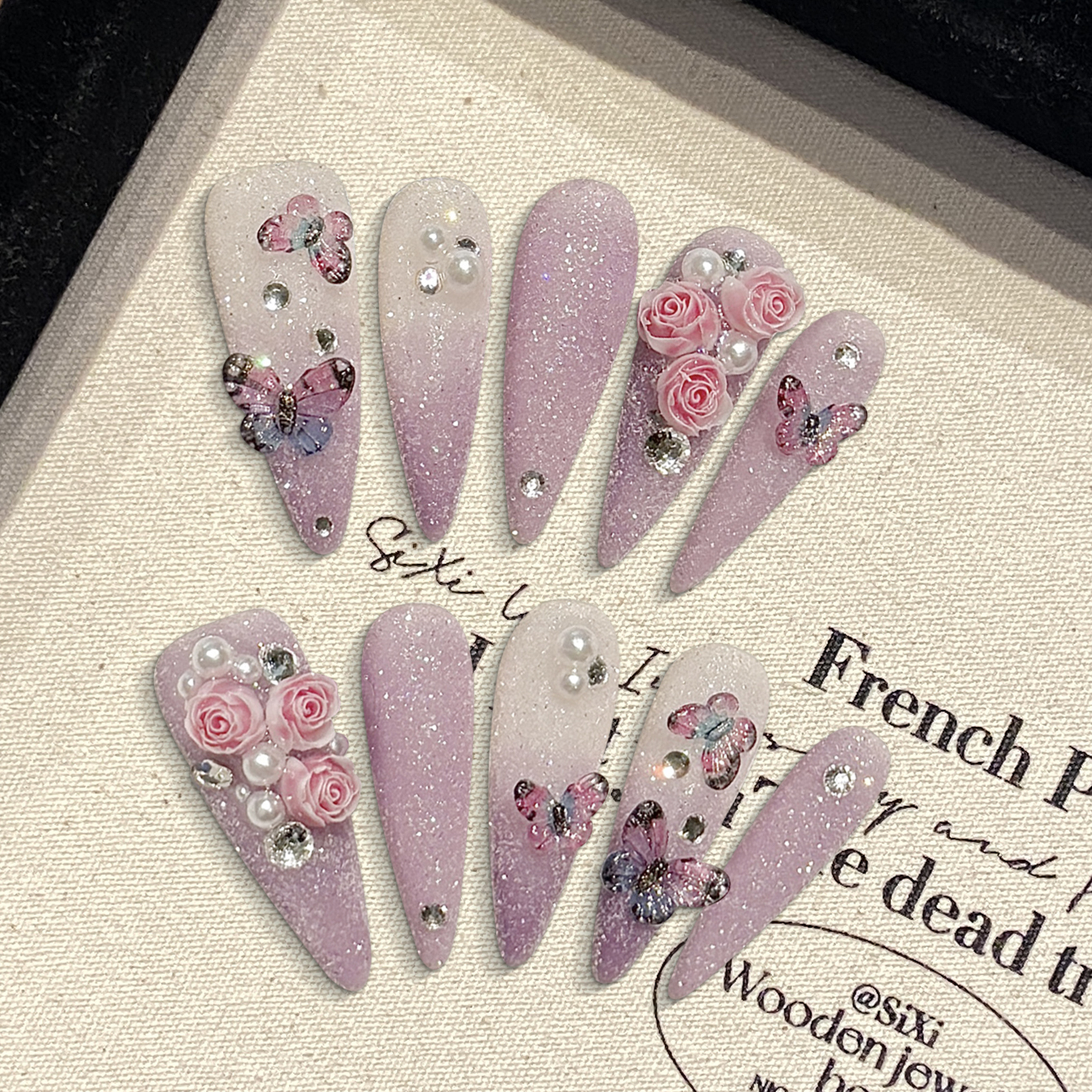 10pcs Long Stiletto Handmade F - Resin Craft Material のレビューと価格