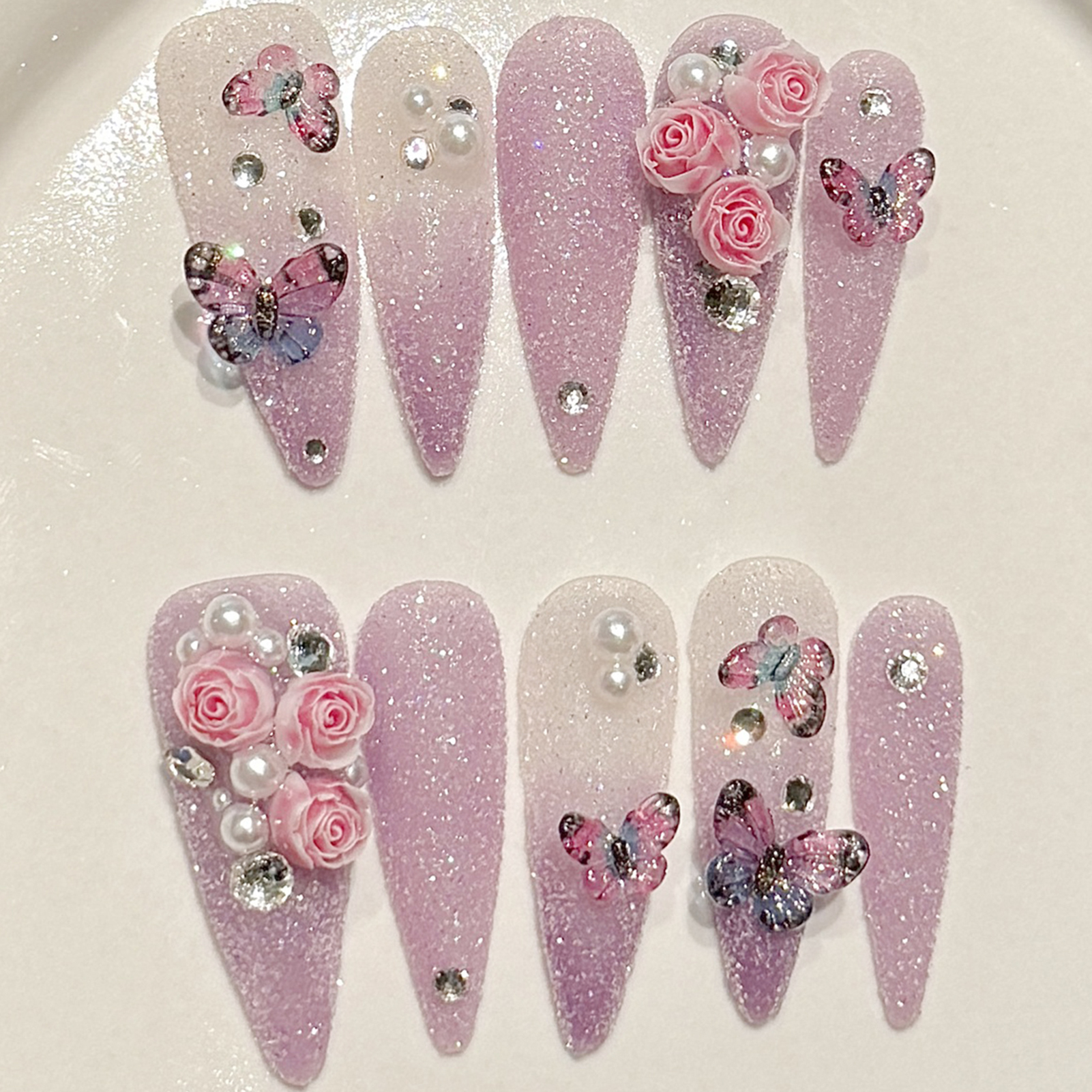 10pcs Long Stiletto Handmade F - Resin Craft Material のレビューと価格
