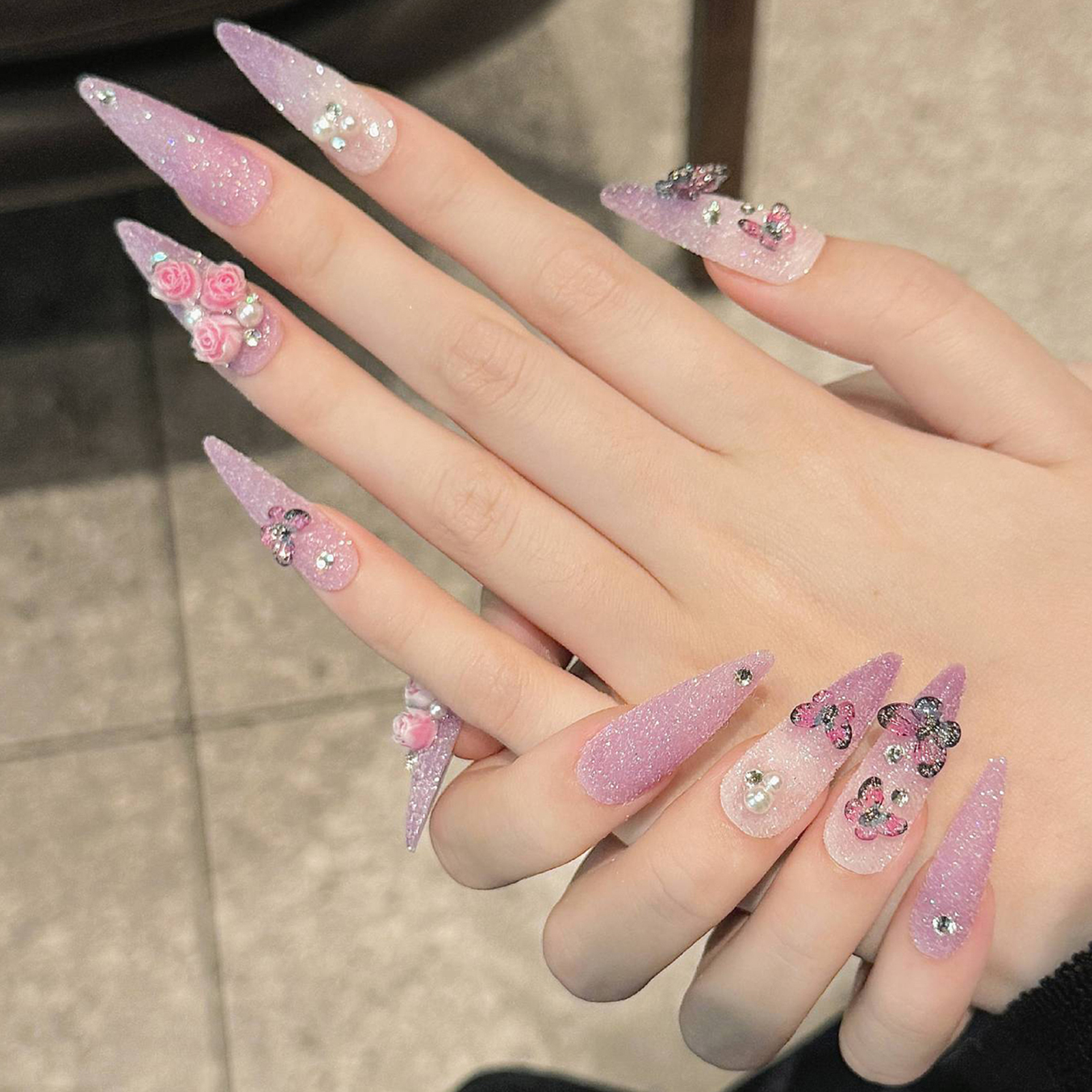 10pcs Long Stiletto Handmade F - Resin Craft Material のレビューと価格