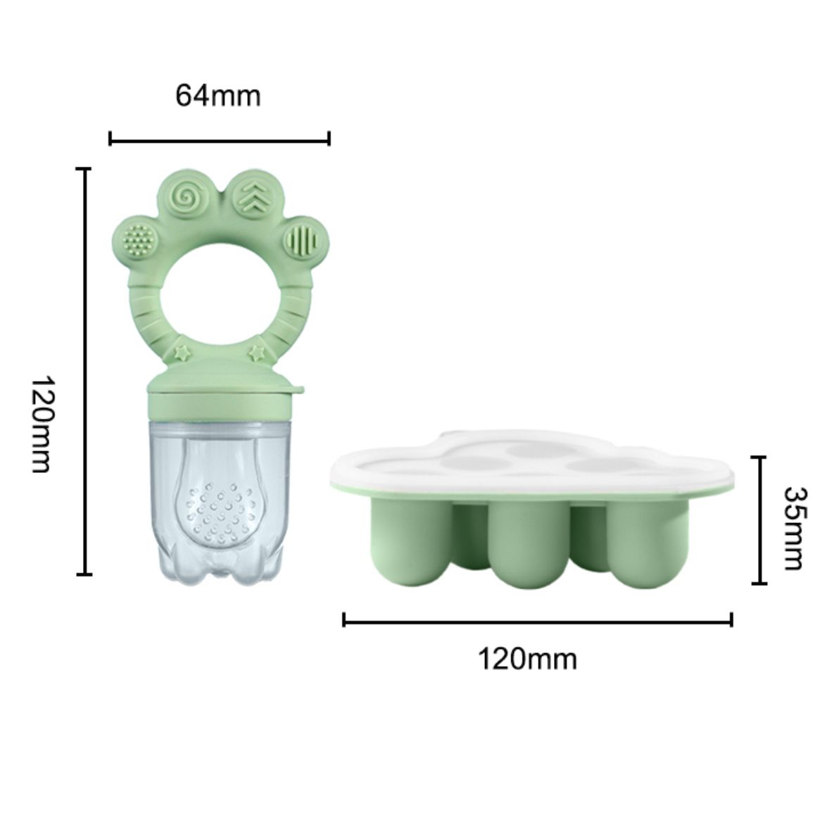 Baby Fruit Food Feeder & Freez - Silicone Mold Tray のレビューと価格