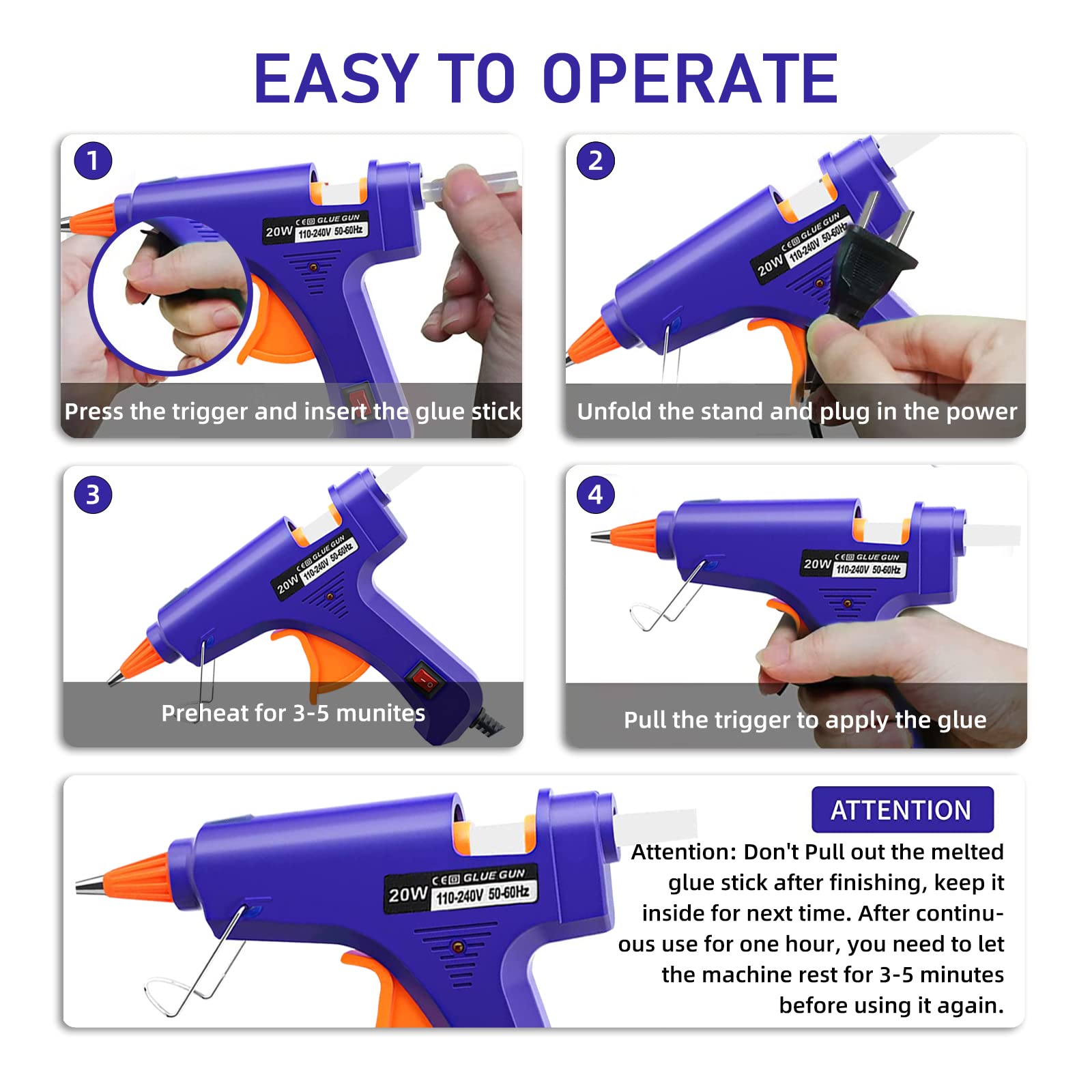 20W Hot Melt Glue Gun Househol - Heat Gun Small のレビューと価格