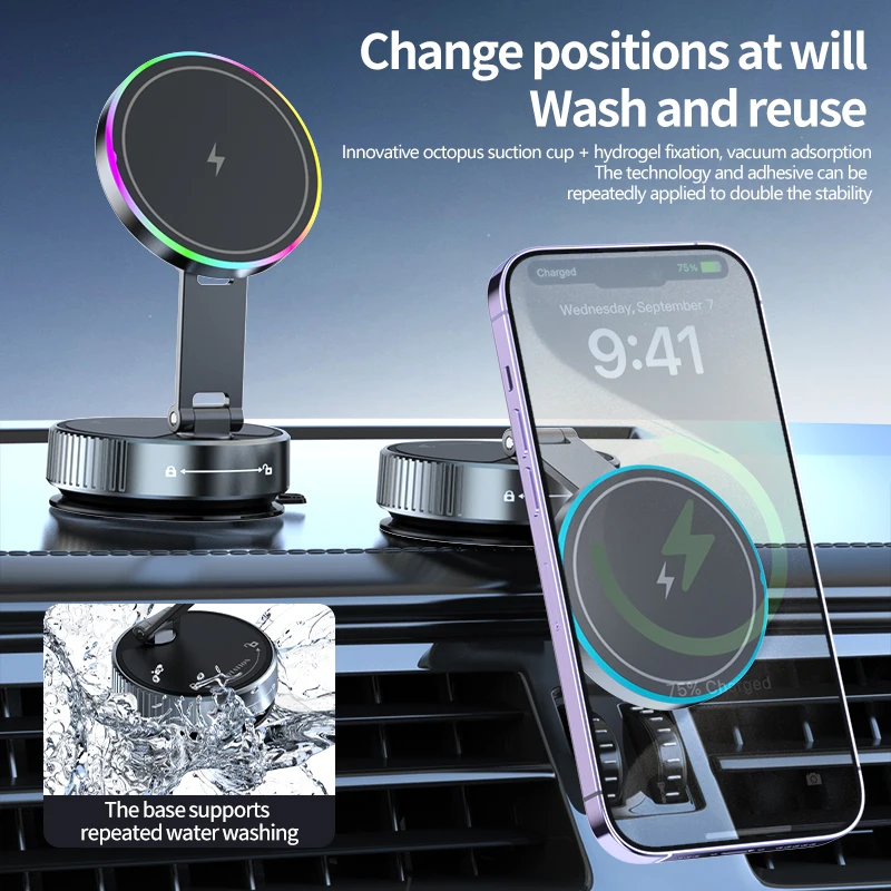 15W Wireless Car Charger Phone - Vacuum Chamber Small のレビューと価格