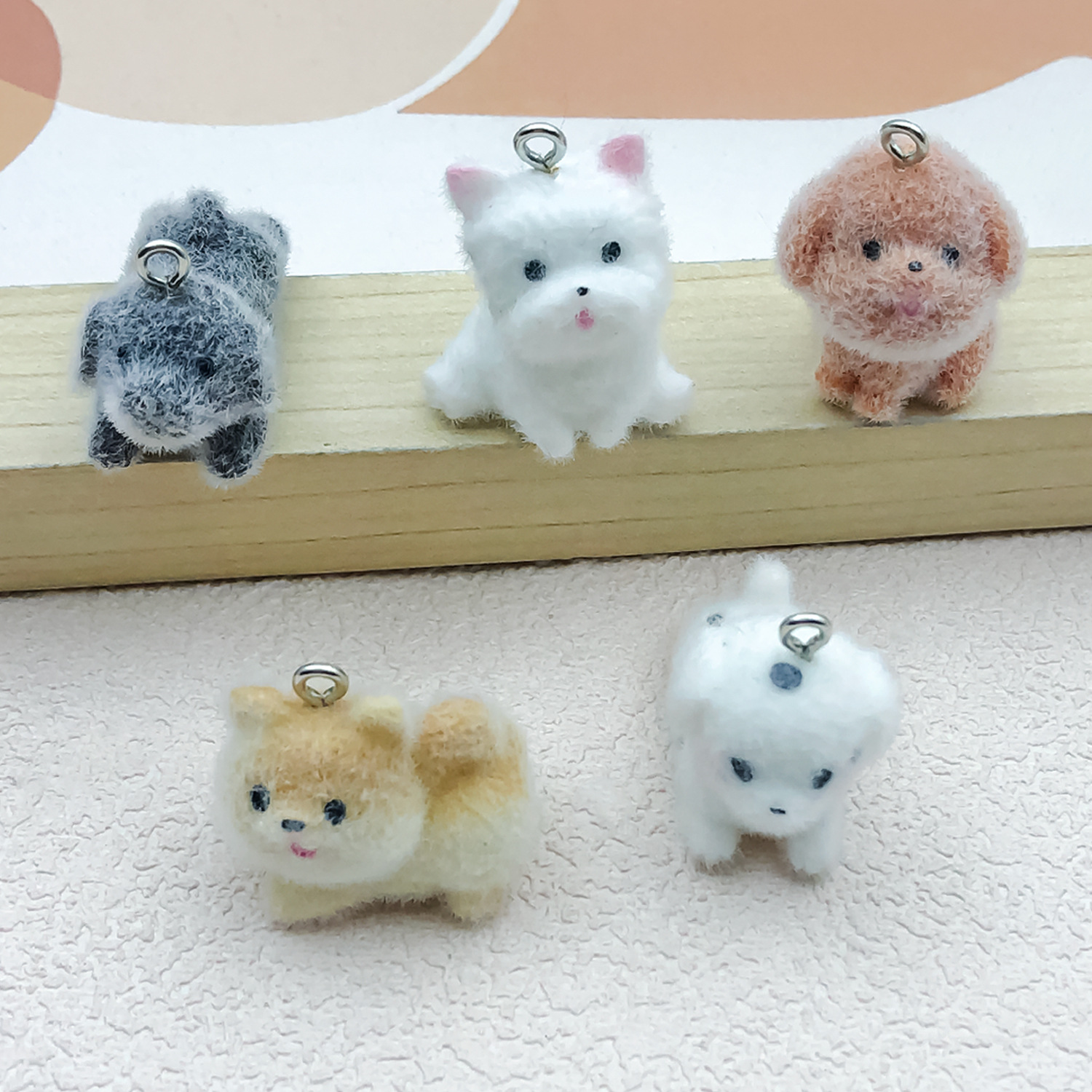 5pcs&1pc Flocked Resin Animal  - Resin Craft Material のレビューと価格
