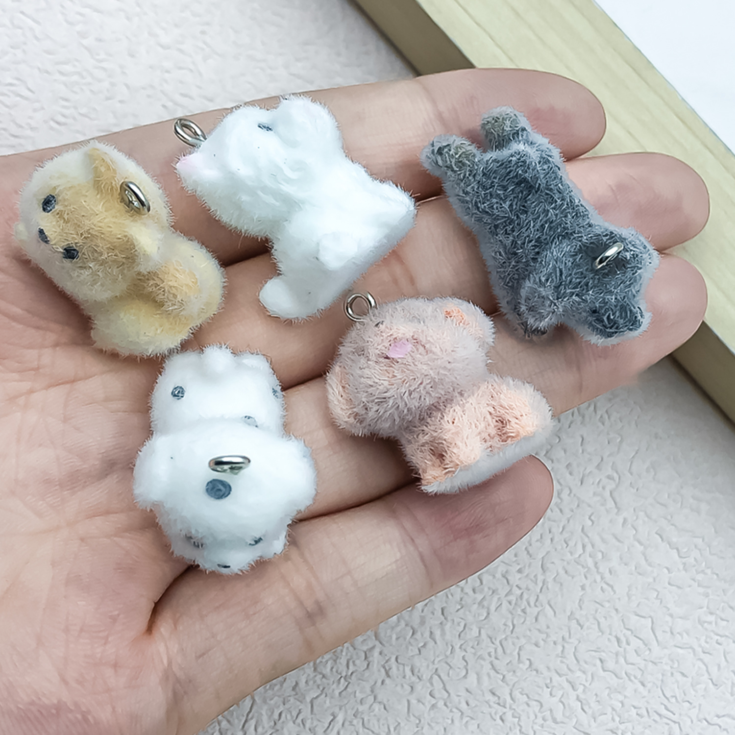 5pcs&1pc Flocked Resin Animal  - Resin Craft Material のレビューと価格