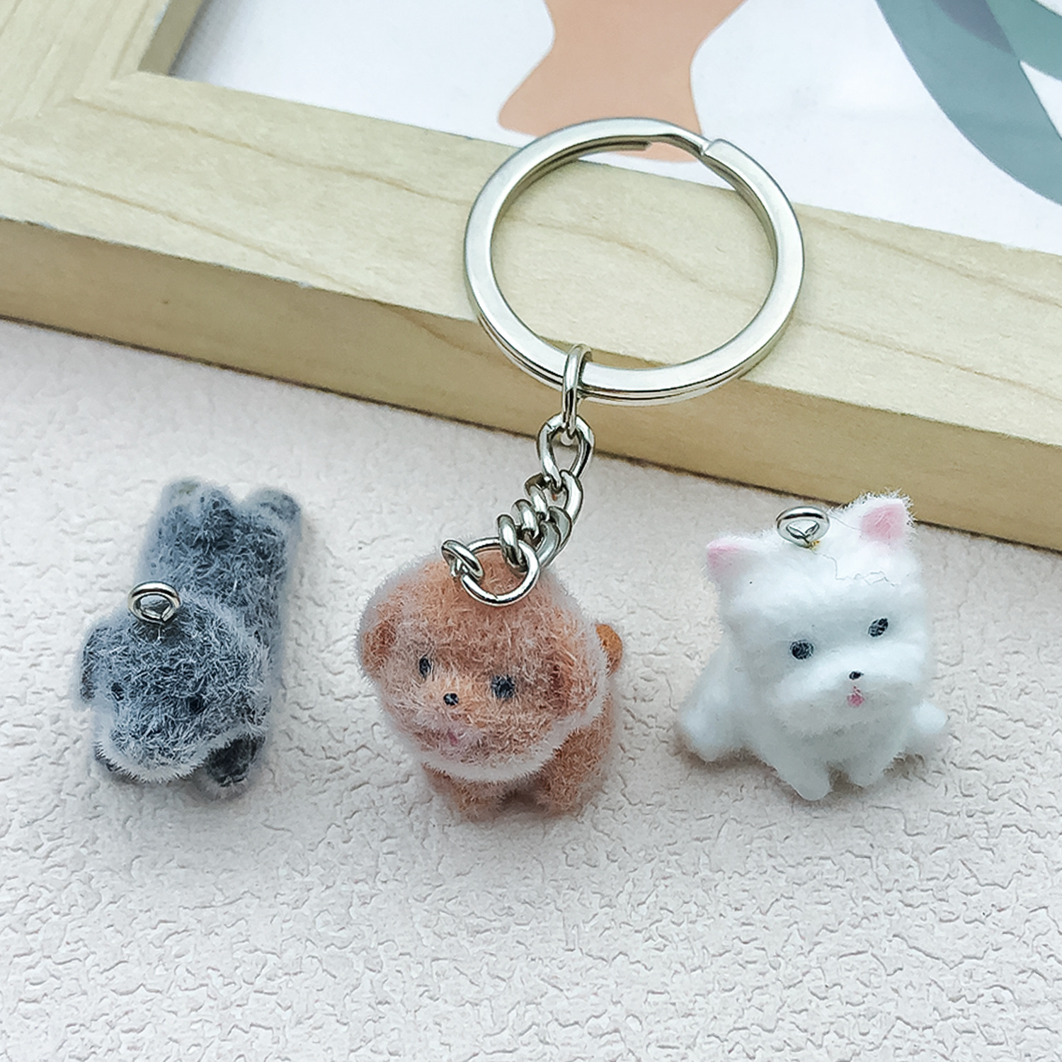 5pcs&1pc Flocked Resin Animal  - Resin Craft Material のレビューと価格