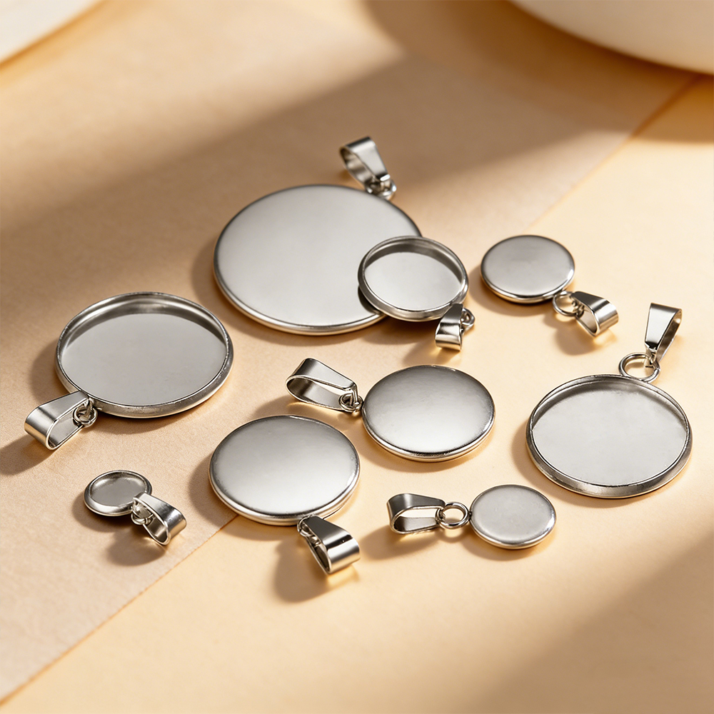 10pcs 316 Stainless Steel 6~20 - Bezels Set Pendant のレビューと価格