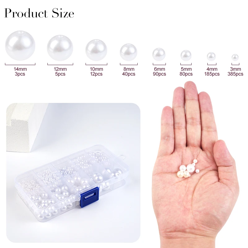 800pcs Artificial Faux Pearl R - Resin Crafts Diy のレビューと価格