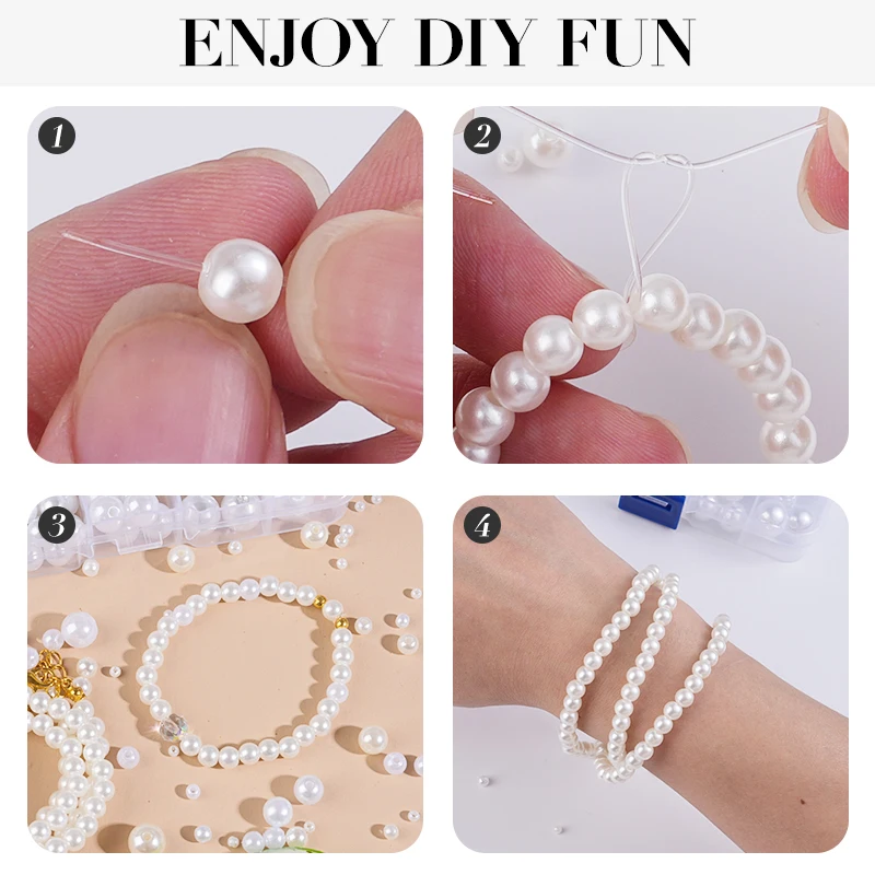 800pcs Artificial Faux Pearl R - Resin Crafts Diy のレビューと価格