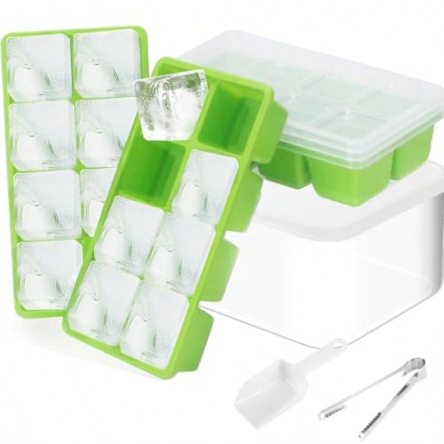 Ice Trays For Freezer With Lid - Silicone Mold Tray のレビューと価格