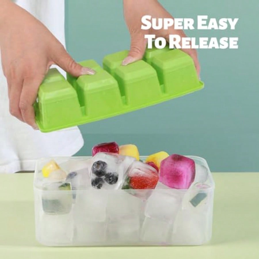 Ice Trays For Freezer With Lid - Silicone Mold Tray のレビューと価格