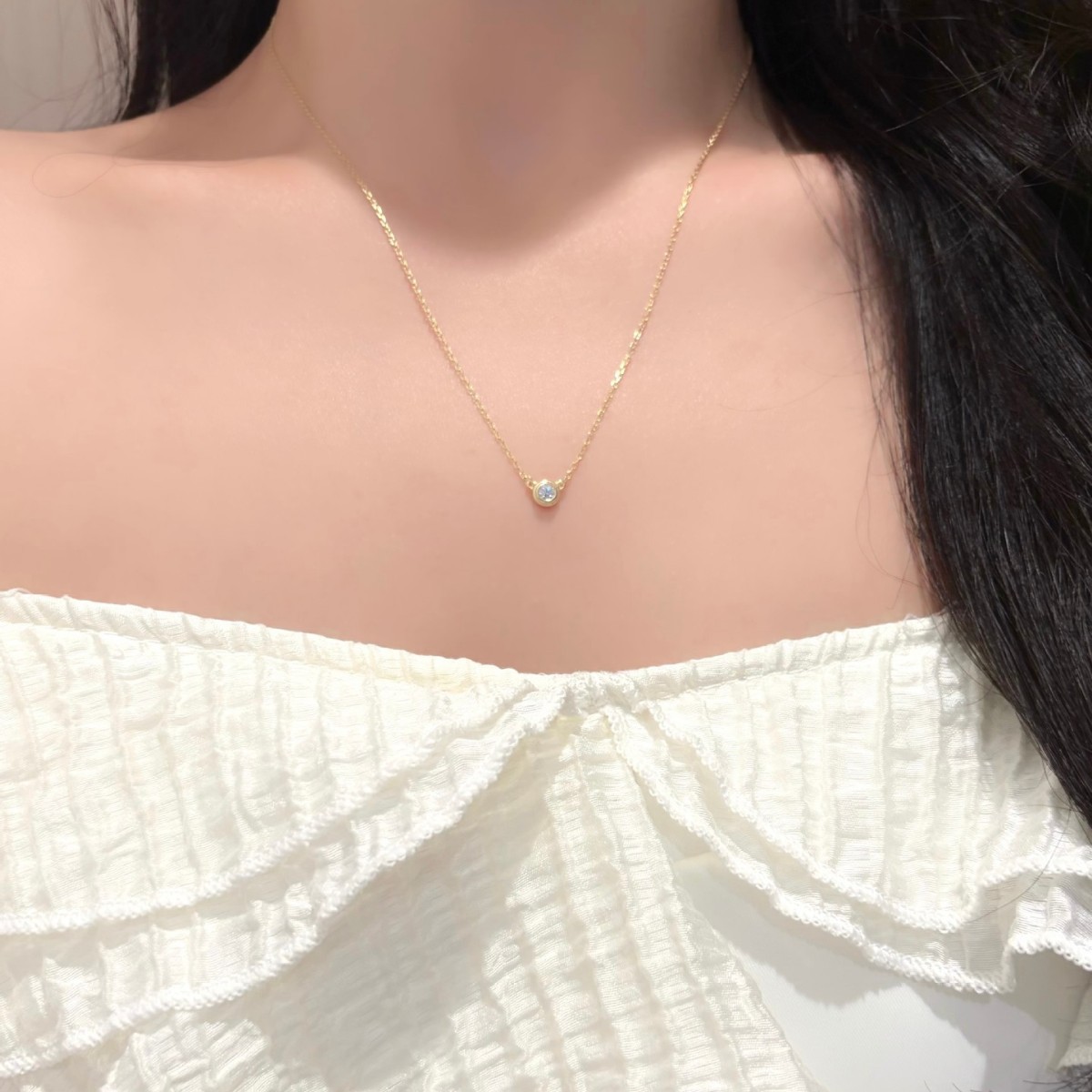 S925 Sterling Silver Moissanit - Bezels Set Pendant のレビューと価格