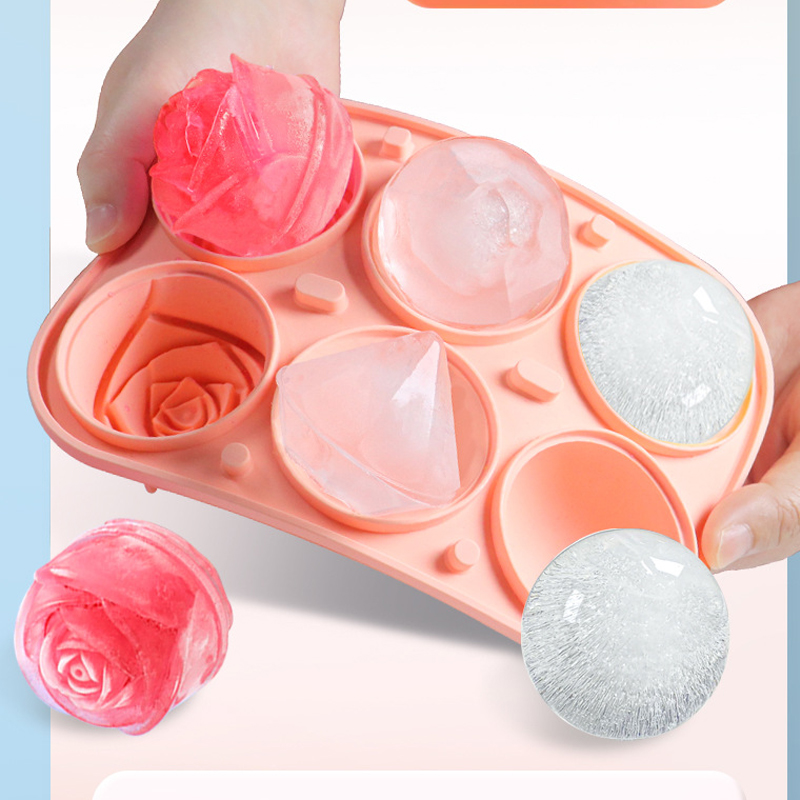 3D Rose Diamond Round Ice Cube - Coaster Mold Round のレビューと価格