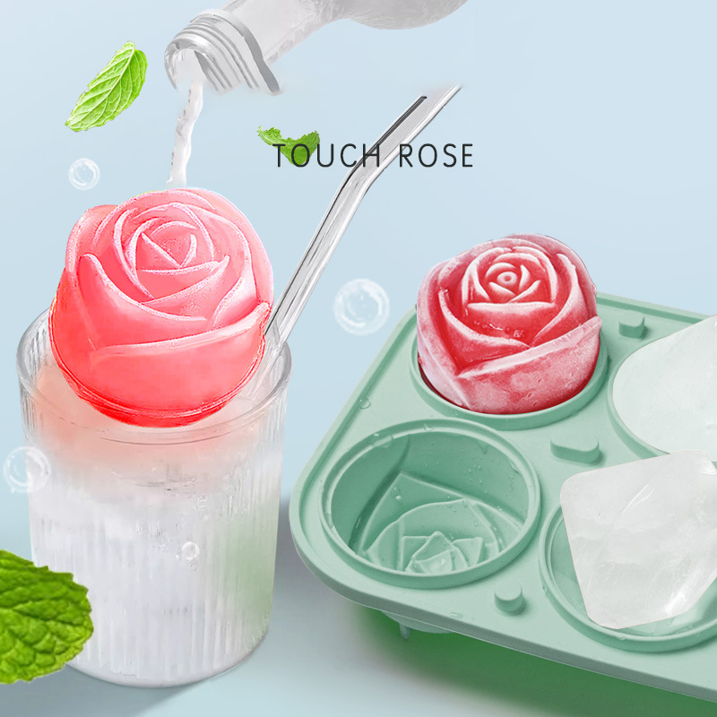 3D Rose Diamond Round Ice Cube - Coaster Mold Round のレビューと価格