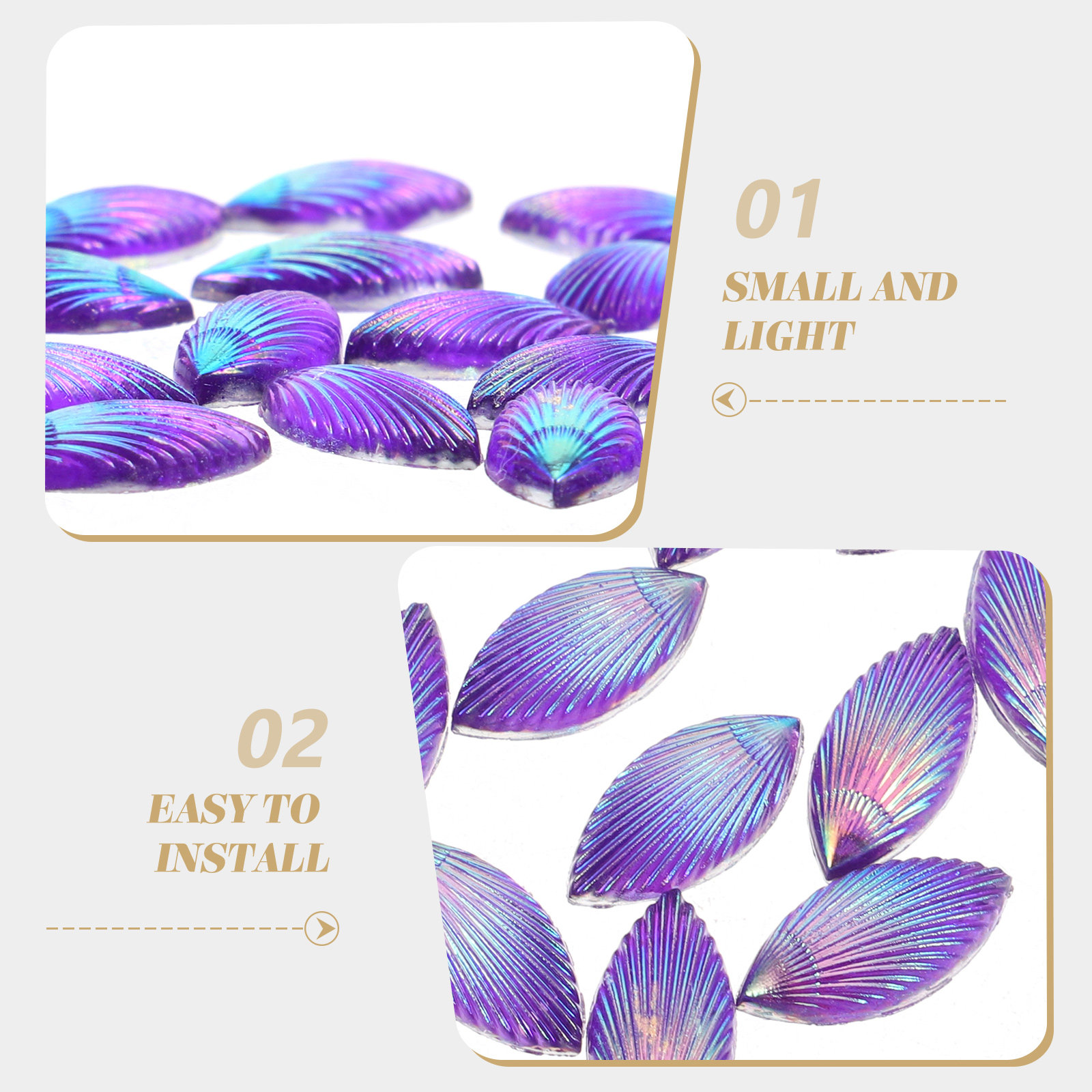 20Pcs Resin Shell Charms Shiny - Resin Crafts Diy のレビューと価格