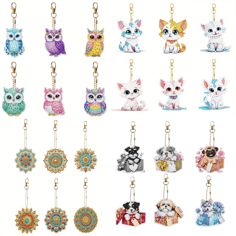 6-piece/set DIY Diamond Keycha - Resin Craft Supplies のレビューと価格