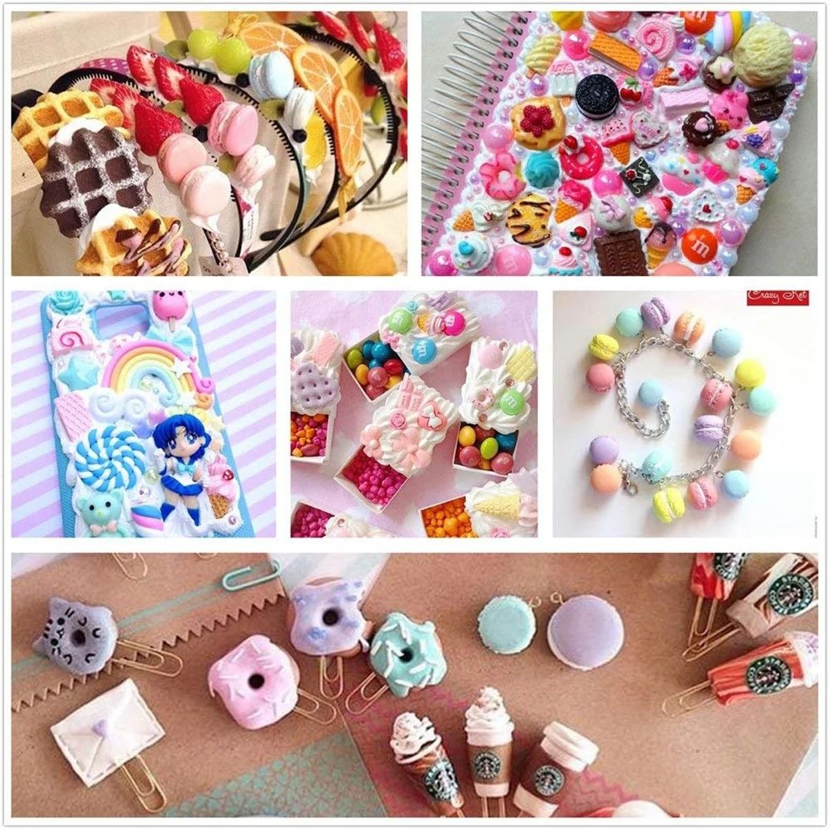 30pcs Random Candy Slime Charm - Resin Craft Material のレビューと価格