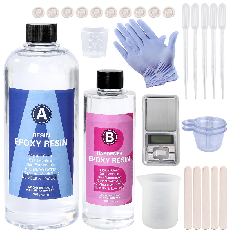 Epoxy Resin Kit Crystal Clear  - Resin Pigment Set のレビューと価格