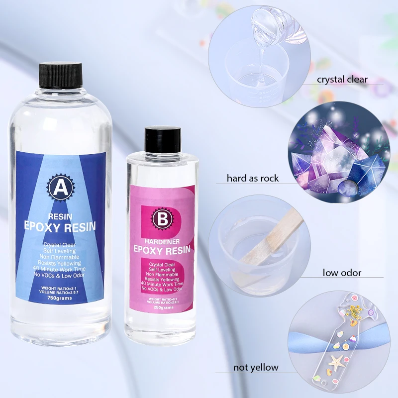 Epoxy Resin Kit Crystal Clear  - Resin Pigment Set のレビューと価格