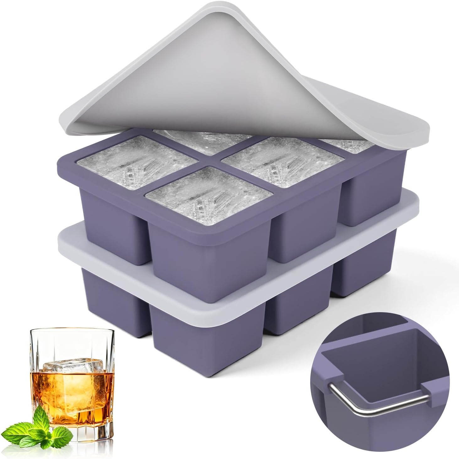 2pack Large Silicone Ice Cube  - Silicone Mold Tray のレビューと価格