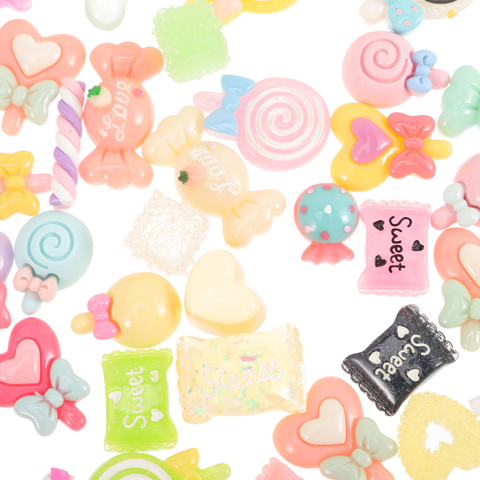 50Pcs Candy Hair Clips Resin F - Resin Craft Supplies のレビューと価格