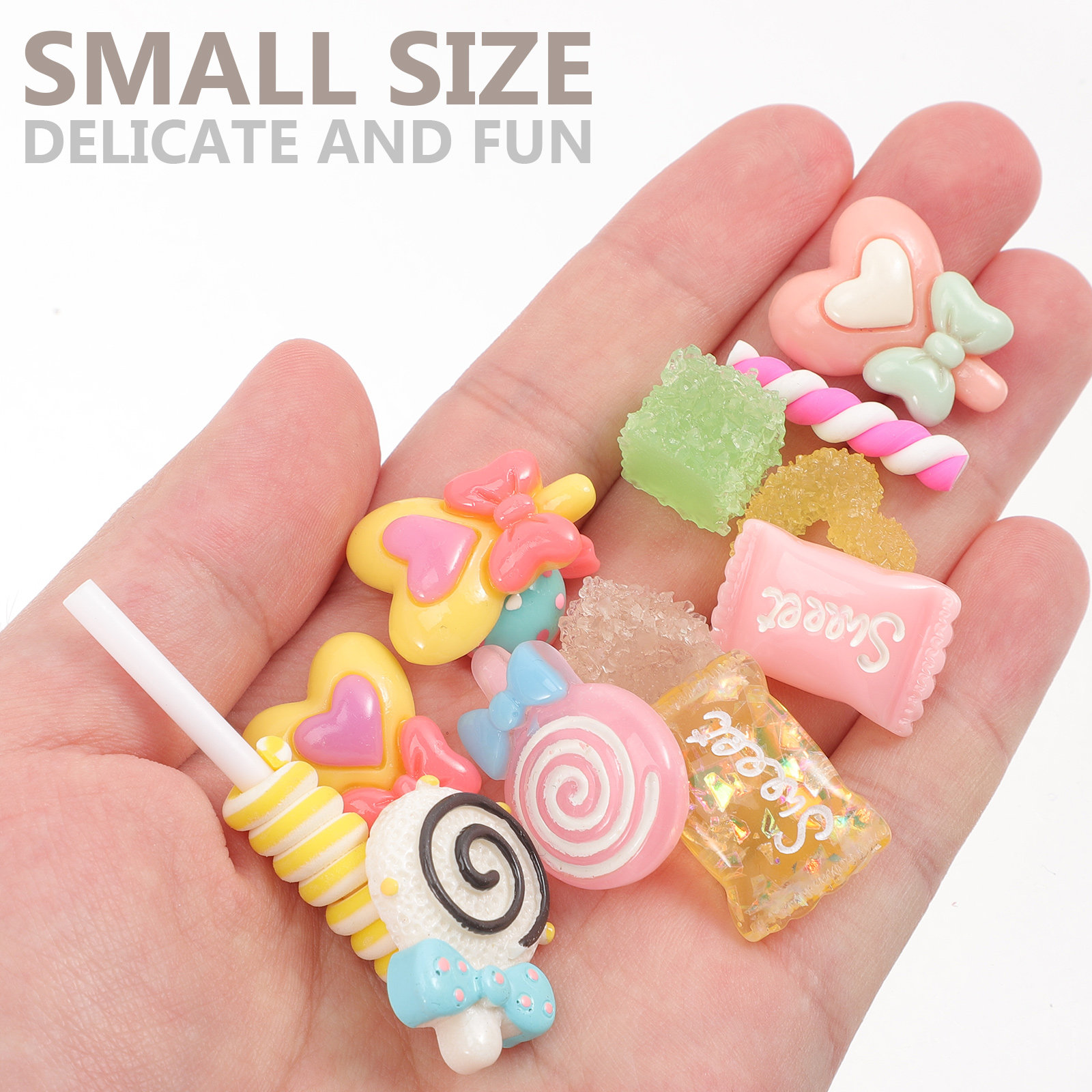 50Pcs Candy Hair Clips Resin F - Resin Craft Supplies のレビューと価格