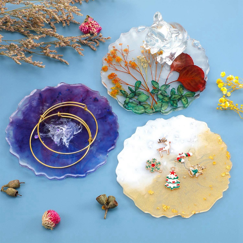 6 Pieces Resin Coaster Mold La - Geode Mold Silicone のレビューと価格