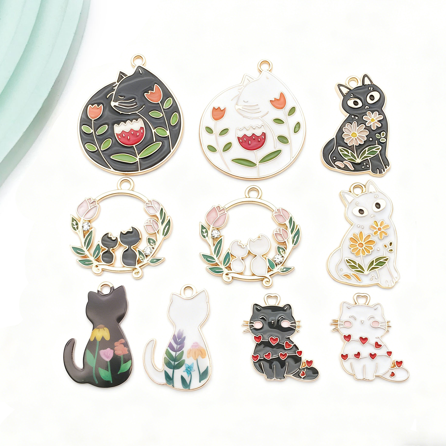 5/10pcs Resin Popular Cat Char - Resin Craft Material のレビューと価格