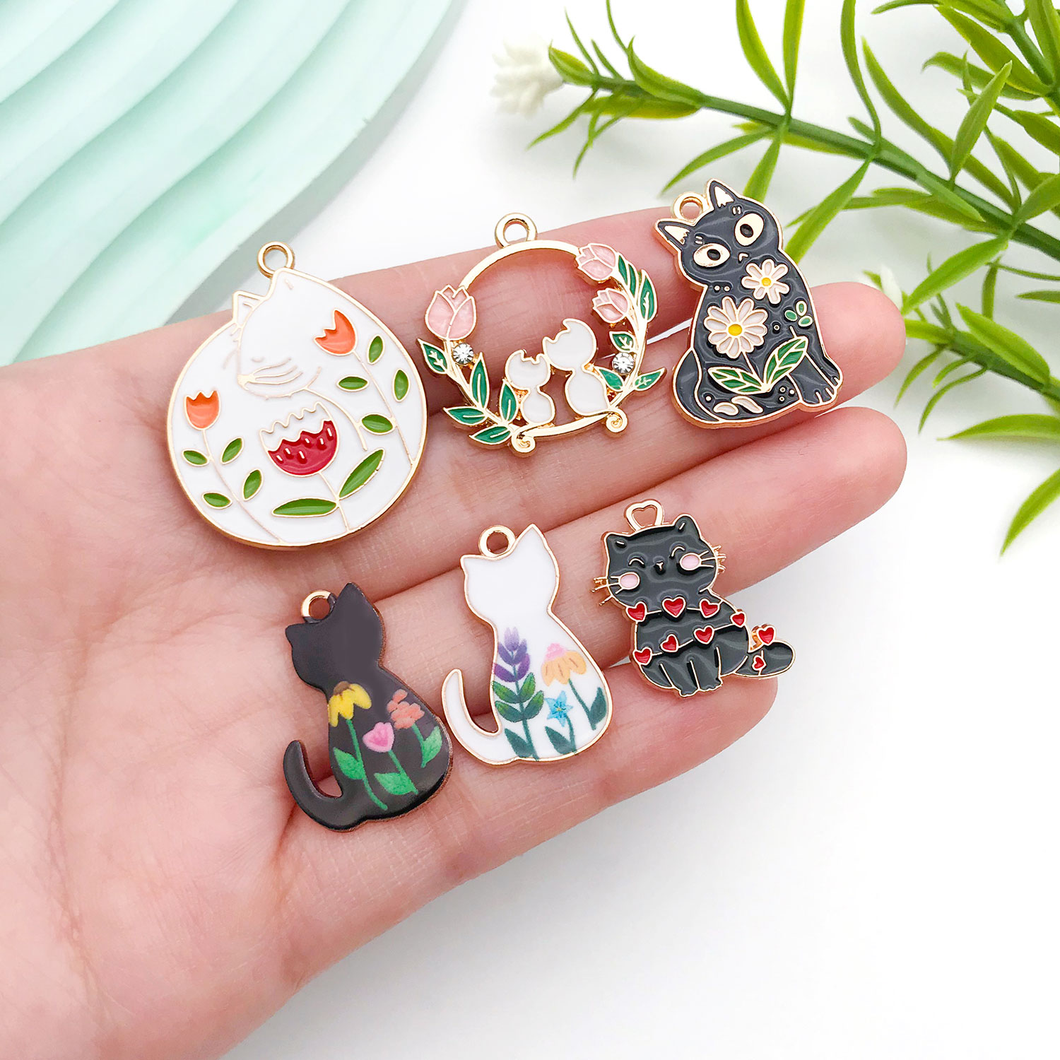 5/10pcs Resin Popular Cat Char - Resin Craft Material のレビューと価格