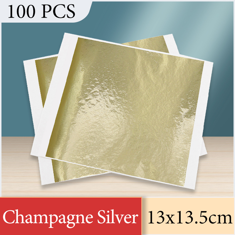 13x13.5cm Champagne Silver Foi - Gold Foil Flakes のレビューと価格