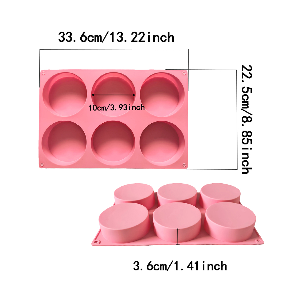 1pc 6-cavity large round disc  - Coaster Mold Round のレビューと価格