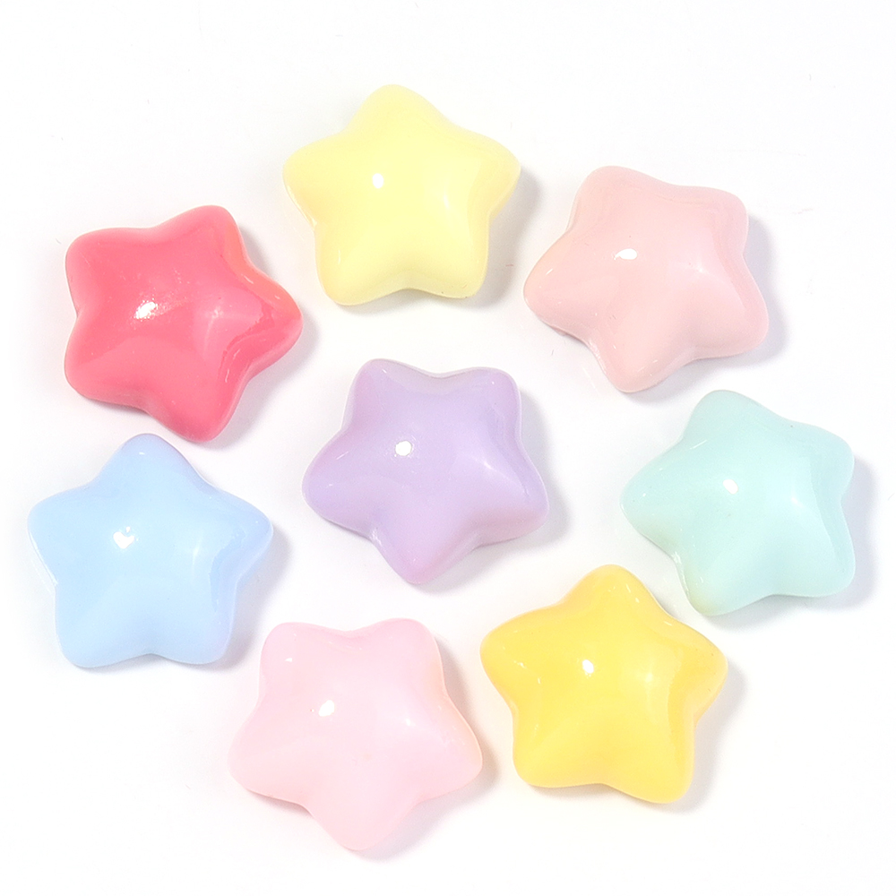 50pcs/lot 16mm Colorful Star R - Resin Crafts Diy のレビューと価格