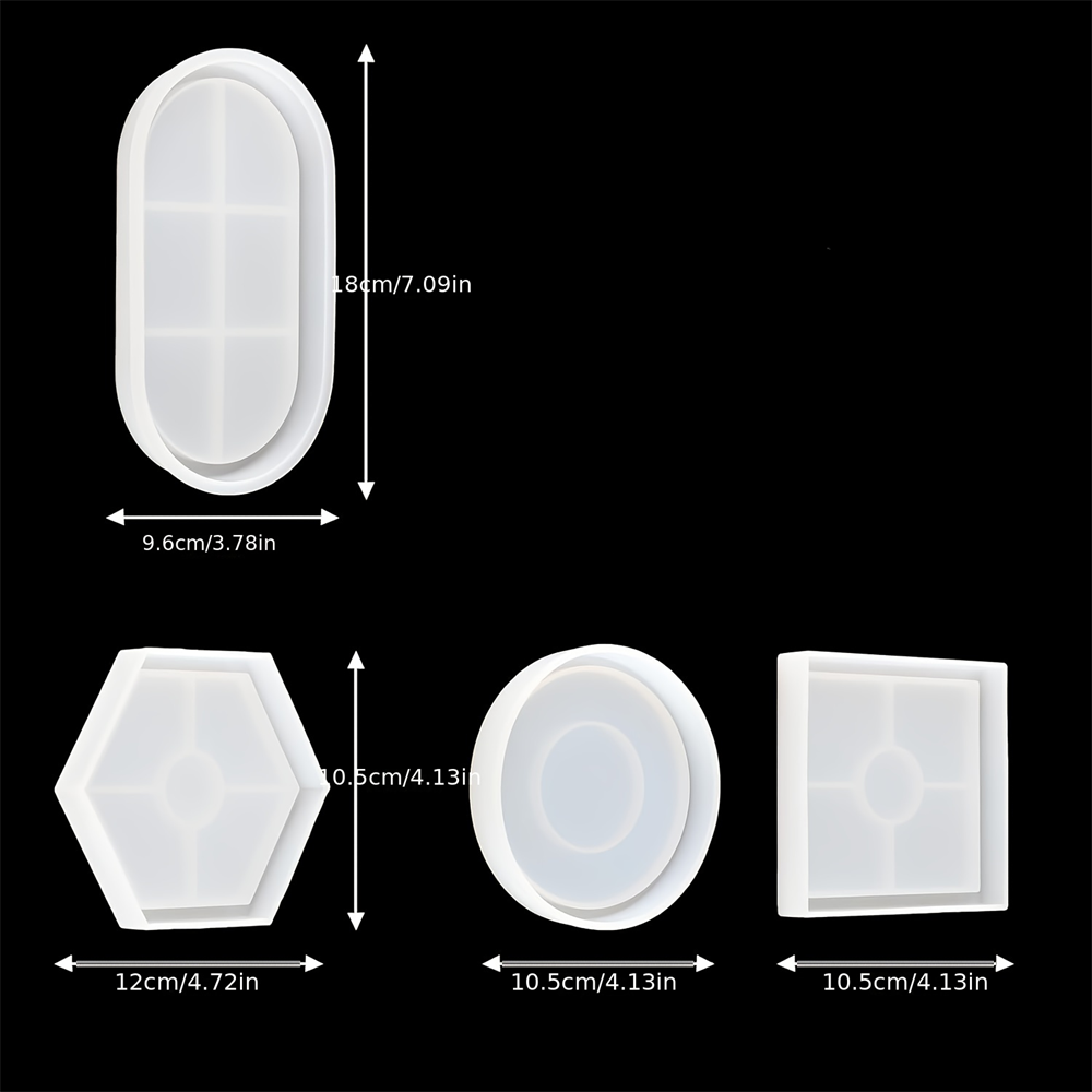 4pcs/Set Storage Tray Coaster  - Serving Tray Mold のレビューと価格