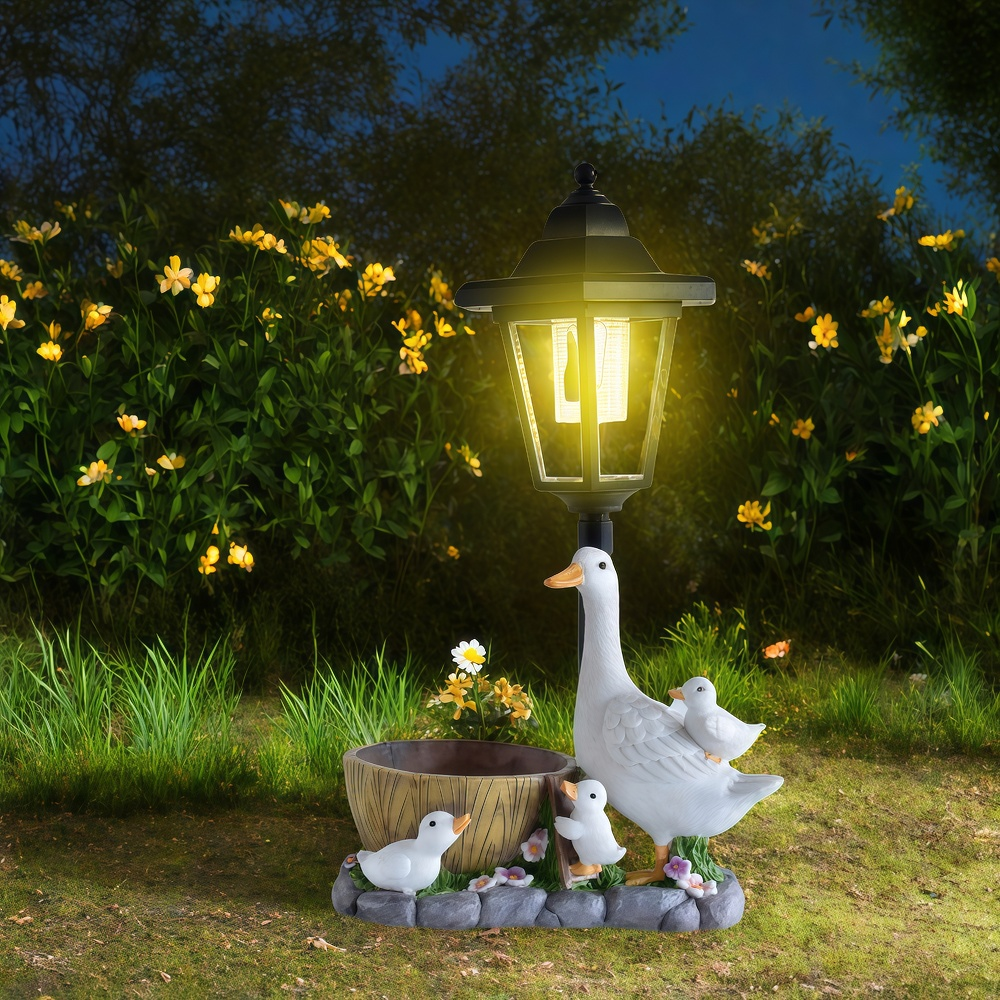 Solar Duck Night Light Garden  - Resin Craft Material のレビューと価格