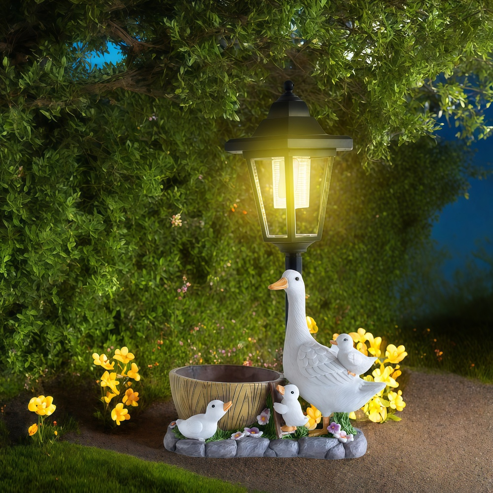 Solar Duck Night Light Garden  - Resin Craft Material のレビューと価格