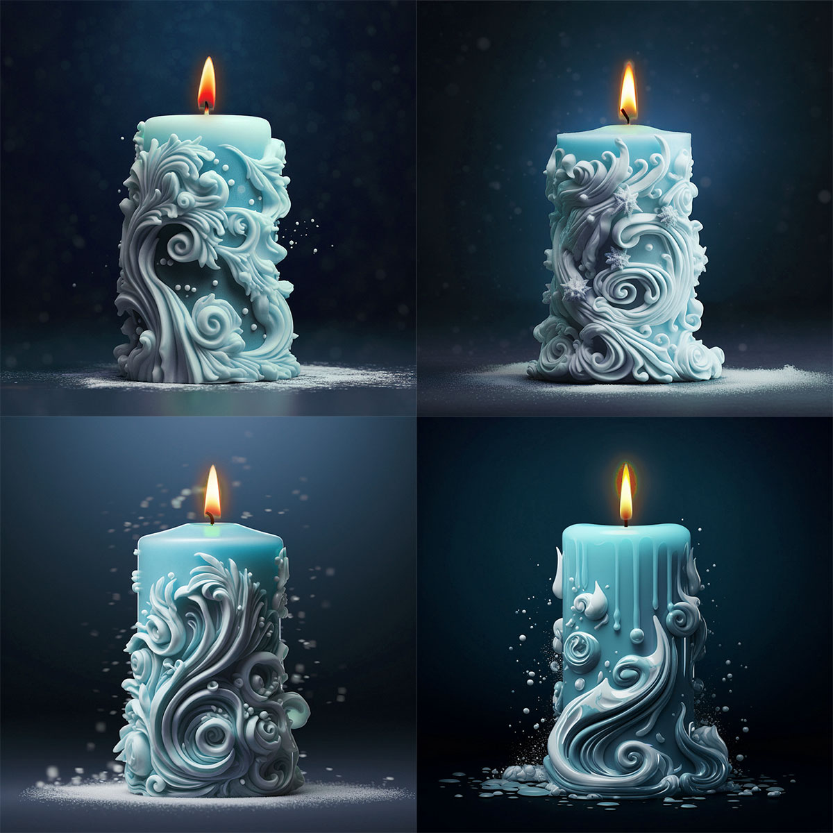 geometry Carved Cylindrical Si - Resin Ocean Wave Mold のレビューと価格