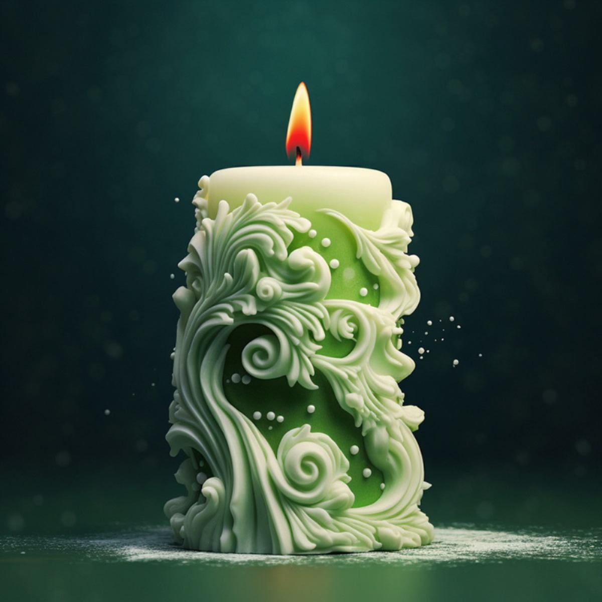 geometry Carved Cylindrical Si - Resin Ocean Wave Mold のレビューと価格